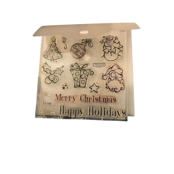 Close to My Heart My Acrylix Happy Holidays Christmas Stamps Set - Picture 5 of 9